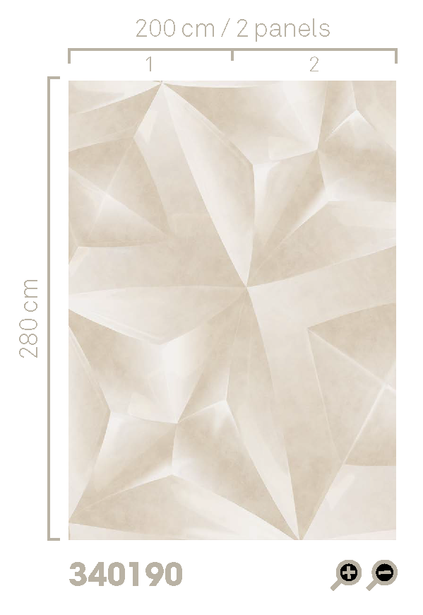 Eijffinger 340190 Gilded - mural w geometryczny wzór z trójwymiarowym efektem