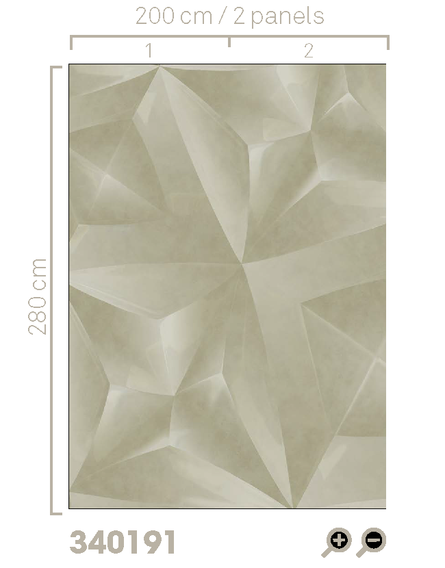 Eijffinger 340191 Gilded - mural w geometryczny wzór z trójwymiarowym efektem