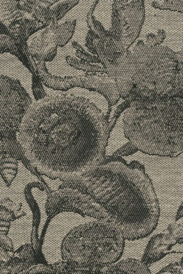 Arte MO5002 Moooi Wallcovering Green House Coccinella Bella Jacquard Black & Ivory - tapeta żakardowa w roślinne ornamenty i biedronki