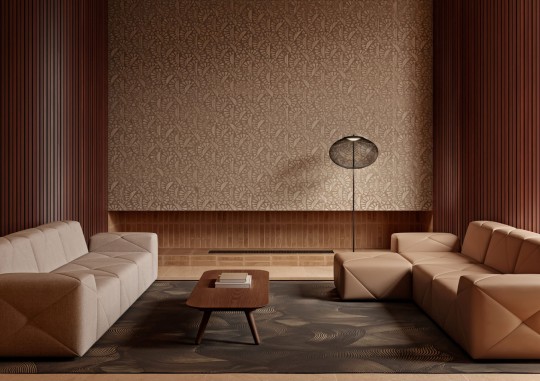 Arte MO5060 Moooi Wallcovering Green House Woodblock Beetle Flora Birch - tapeta imitująca drewniany fornir