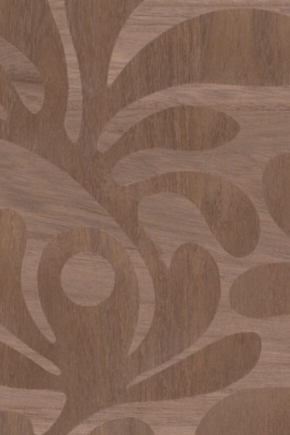 Arte MO5021 Moooi Wallcovering Green House Woodblock Beetle Fern Walnut - tapeta imitująca drewniany fornir