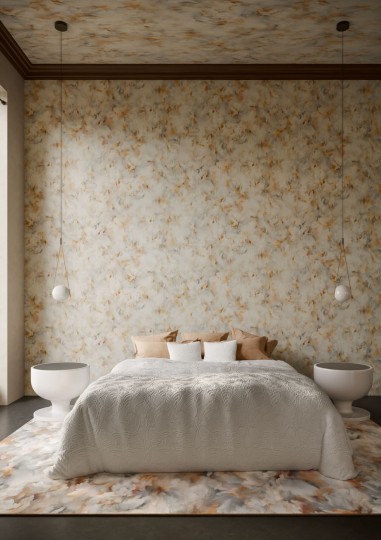 Arte MO5011 Moooi Wallcovering Green House Silk Bombis Silk Plum - tapeta jedwabna w kwiaty