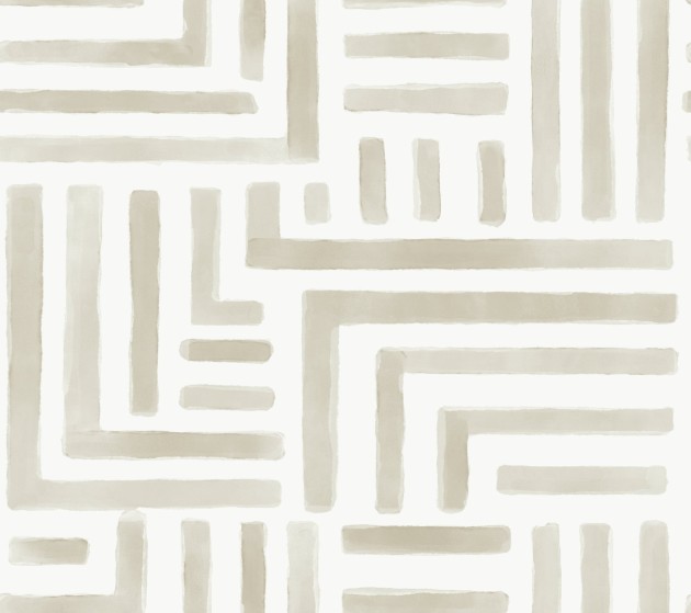 York LM5362 Lemieux Et Cie Signature Painterly Labyrinth Light Neutral - tapeta w abstrakcyjny labirynt