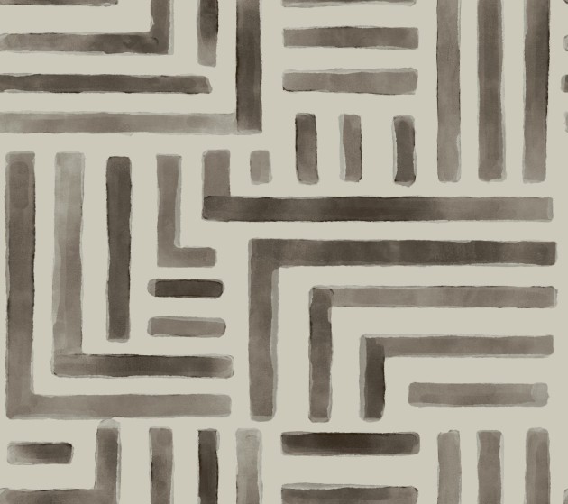 York LM5363 Lemieux Et Cie Signature Painterly Labyrinth Warm Neutral - tapeta w abstrakcyjny labirynt
