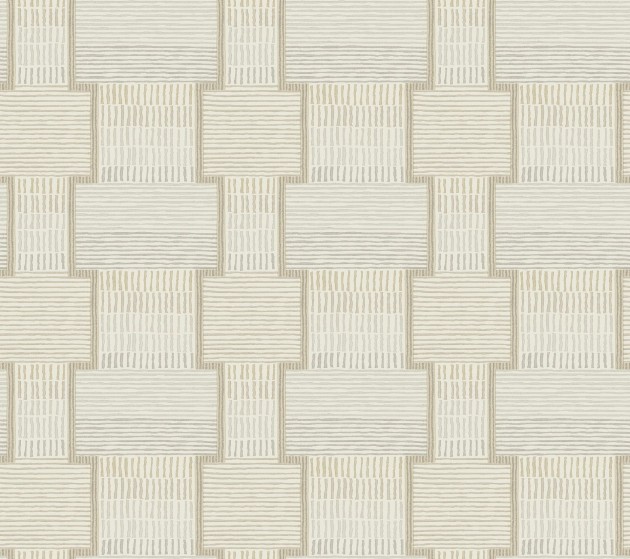 York LM5371 Lemieux Et Cie Signature La Broderie Beige - tapeta w geometryczny wzór