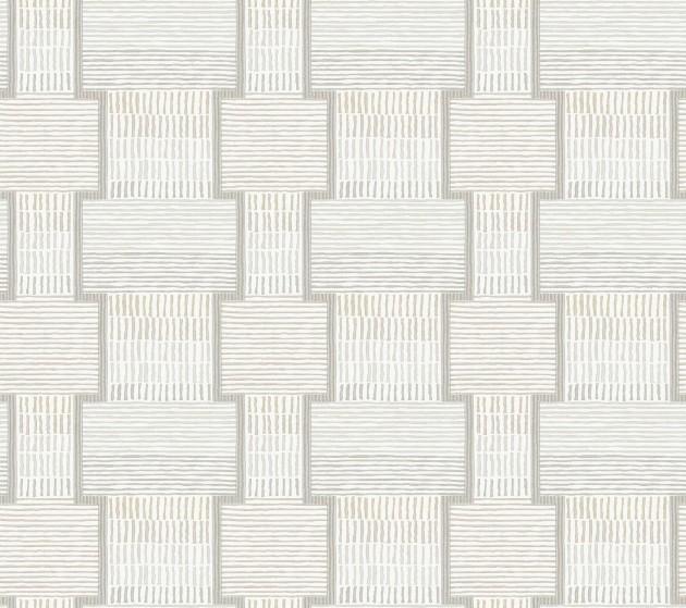 York LM5373 Lemieux Et Cie Signature La Broderie Grey - tapeta w geometryczny wzór