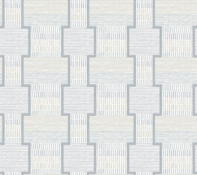 York LM5374 Lemieux Et Cie Signature La Broderie Sky - tapeta w geometryczny wzór