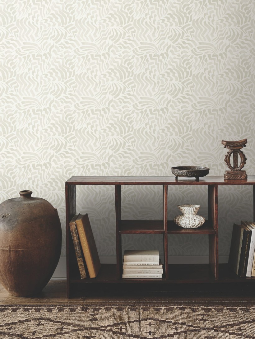 York LM5321 Lemieux Et Cie Signature Zora Wave Light Grey - tapeta w falujące paski
