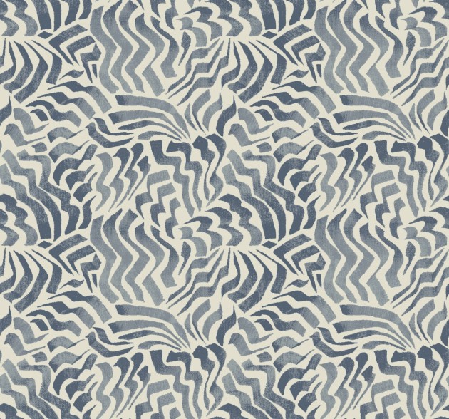 York LM5323 Lemieux Et Cie Signature Zora Wave Denim - tapeta w falujące paski