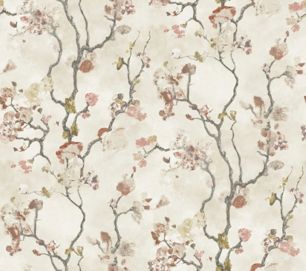 York LM5413 Lemieux Et Cie Signature Avril Chinoiserie Coral - tapeta w stylu chinoiserie