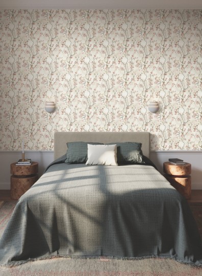 York LM5413 Lemieux Et Cie Signature Avril Chinoiserie Coral - tapeta w stylu chinoiserie