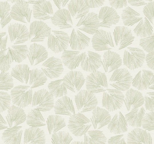 York LM5352 Lemieux Et Cie Signature Elora Leaf Green - tapeta w minimalistyczne liście