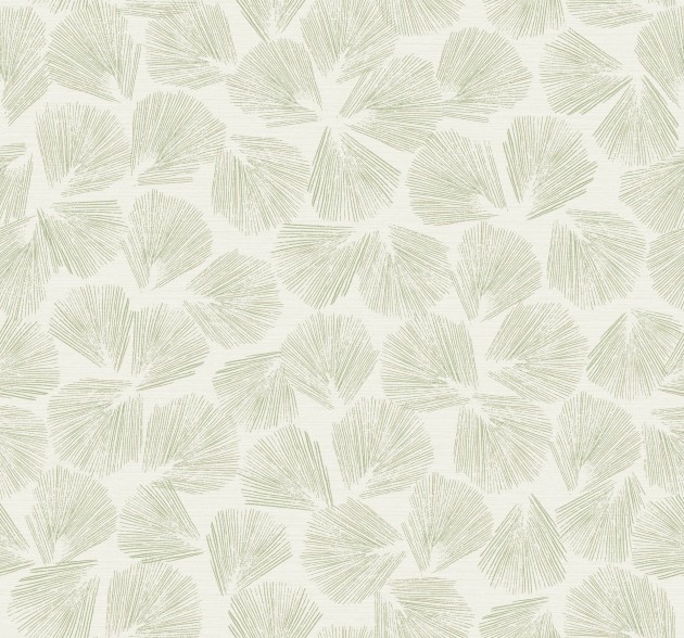 York LM5352 Lemieux Et Cie Signature Elora Leaf Green - tapeta w minimalistyczne liście