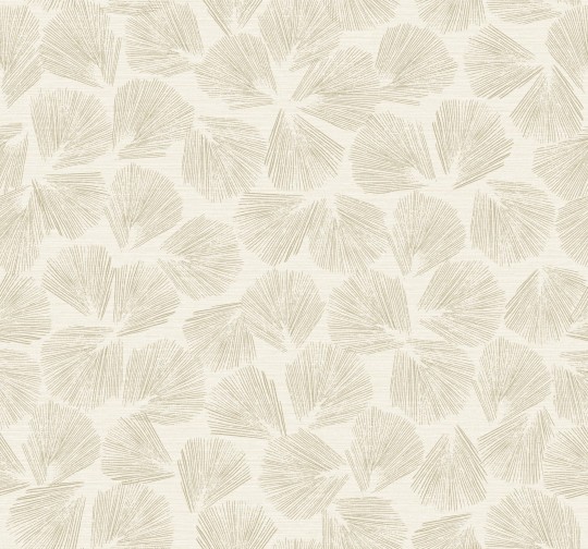 York LM5353 Lemieux Et Cie Signature Elora Leaf Gold - tapeta w minimalistyczne liście