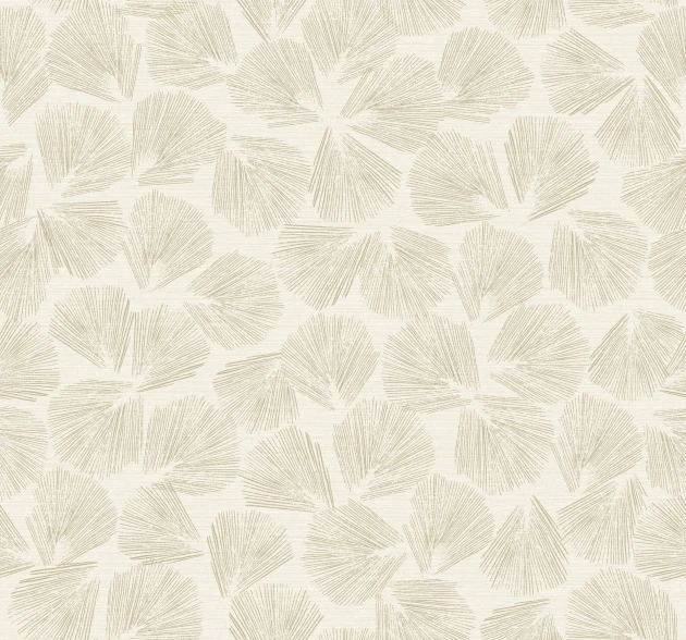 York LM5353 Lemieux Et Cie Signature Elora Leaf Gold - tapeta w minimalistyczne liście