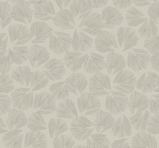 York LM5354 Lemieux Et Cie Signature Elora Leaf Taupe - tapeta w minimalistyczne liście