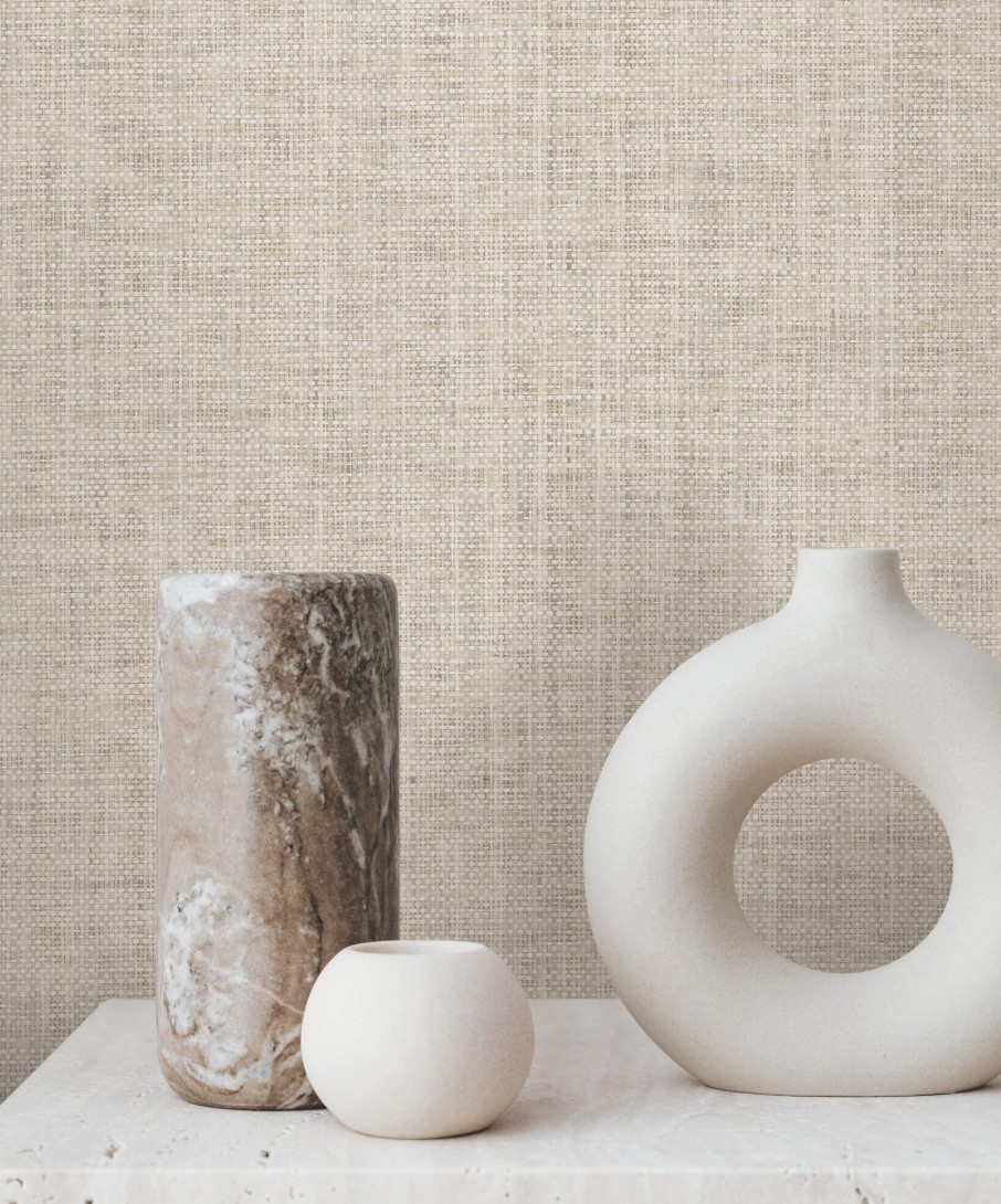 York GV0184LM Lemieux Et Cie Signature Kami Paperweave Fog - tapeta teksturalna