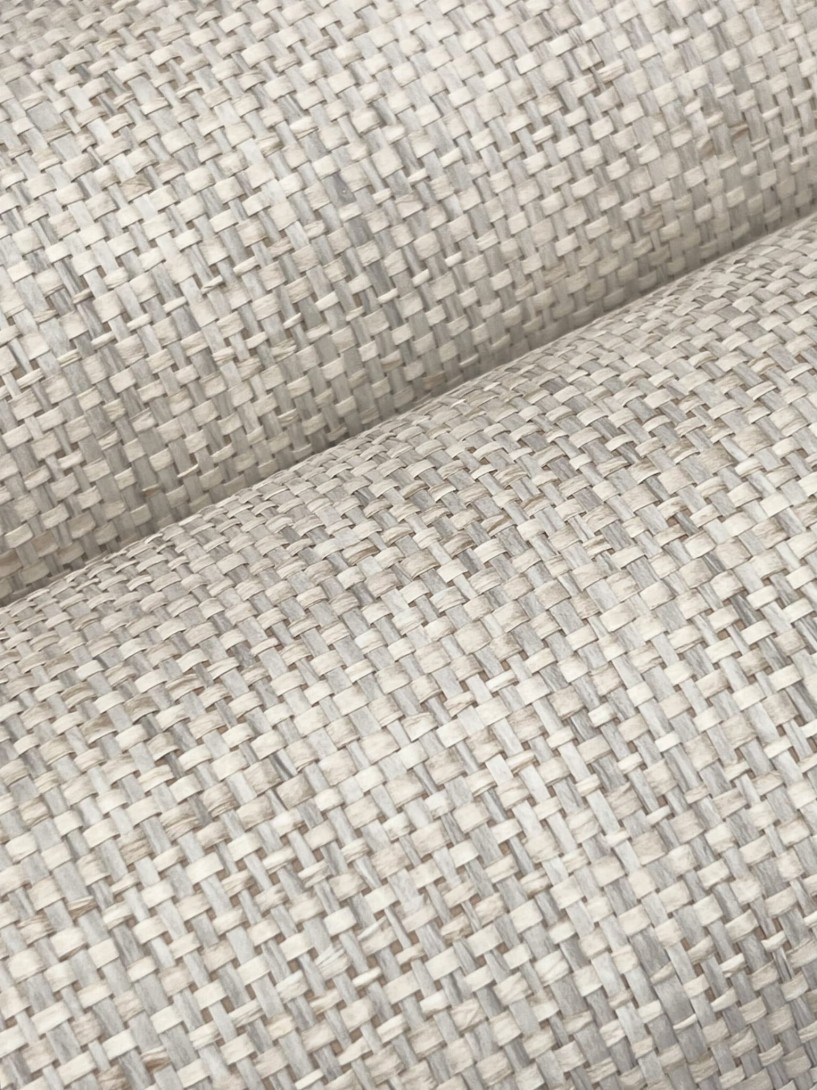 York GV0184LM Lemieux Et Cie Signature Kami Paperweave Fog - tapeta teksturalna