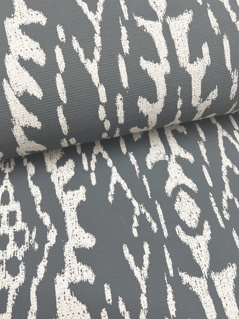 York LM5342 Lemieux Et Cie Signature Rousseau Paperweave Charcoal - tapeta w diamentowy wzór