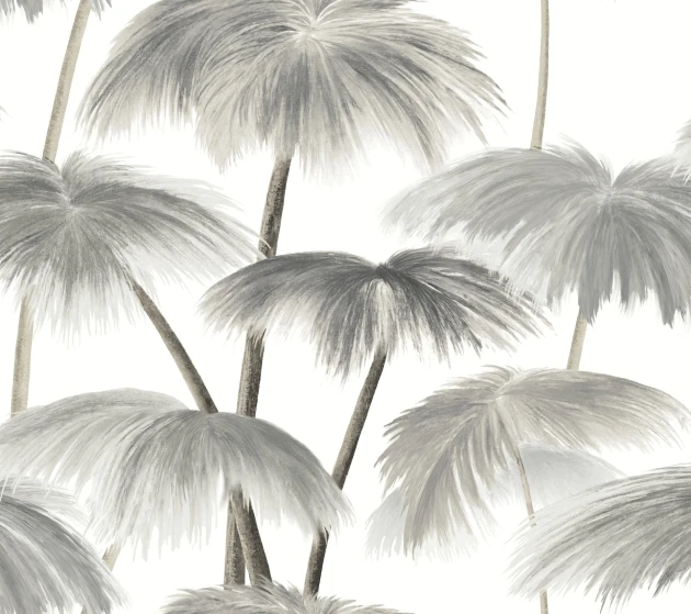 York LM5432 Lemieux Et Cie Signature Plein Air Palms Black & White - tapeta w palmy