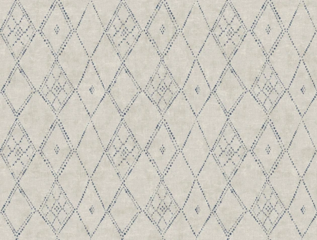 York LM5314 Lemieux Et Cie Signature Souk Diamonds Taupe/Denim - tapeta w kratkę