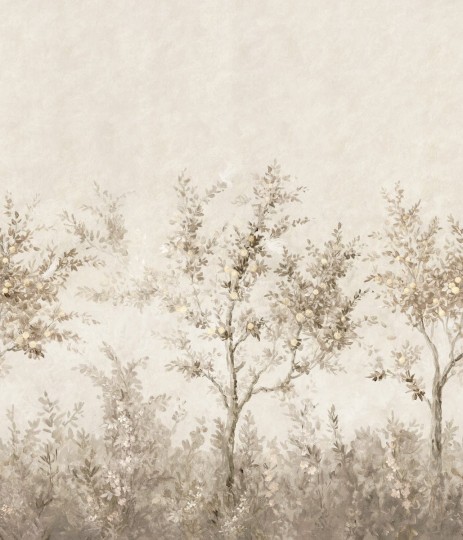 Boras Tapeter 9584W Studio Garden Lydia’s Garden Beige - mural ogród z drzewami owocowymi