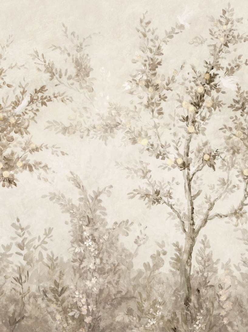 Boras Tapeter 9584W Studio Garden Lydia’s Garden Beige - mural ogród z drzewami owocowymi