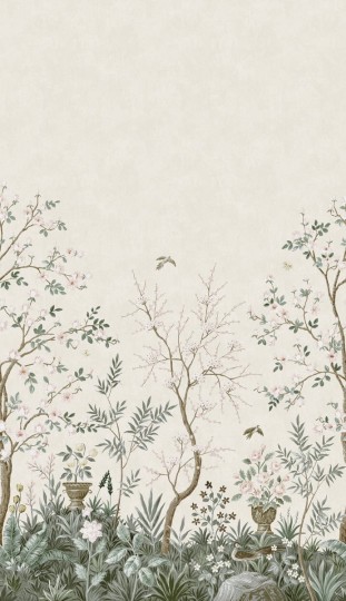 Boras Tapeter 9585W Studio Magnolia Garden White - mural w magnolie w stylu chinoiserie