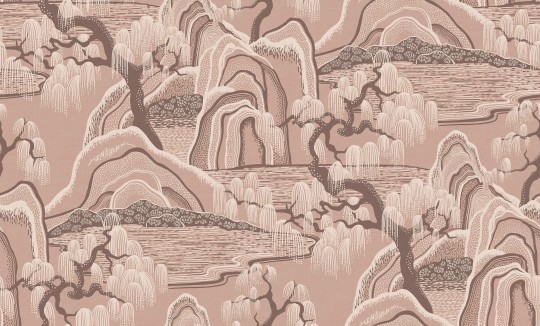 Boras Tapeter 9593W Studio Indigo Garden Pink - mural japoński ogród