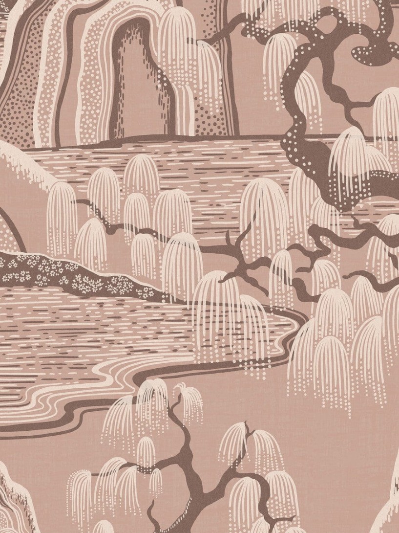 Boras Tapeter 9593W Studio Indigo Garden Pink - mural japoński ogród