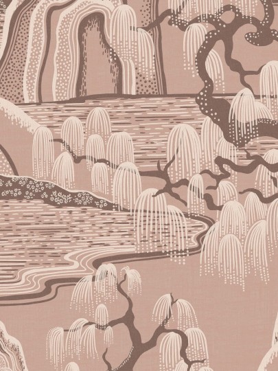 Boras Tapeter 9593W Studio Indigo Garden Pink - mural japoński ogród