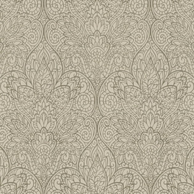 York CD4010 Candice Olson After Eight Paradise Taupe/Copper - tapeta w roślinny ornament