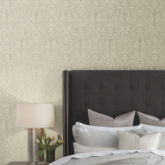 York CD4010 Candice Olson After Eight Paradise Taupe/Copper - tapeta w roślinny ornament