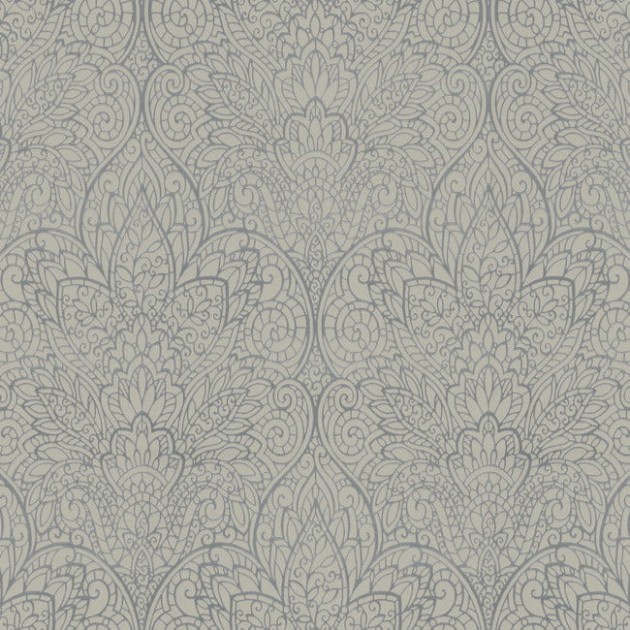 York DT5012 Candice Olson After Eight Paradise Dark Taupe/Silver - tapeta w roślinny ornament