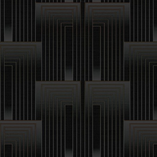 York DT5072 Candice Olson After Eight Vanishing Black/Copper - tapeta w geometryczny wzór