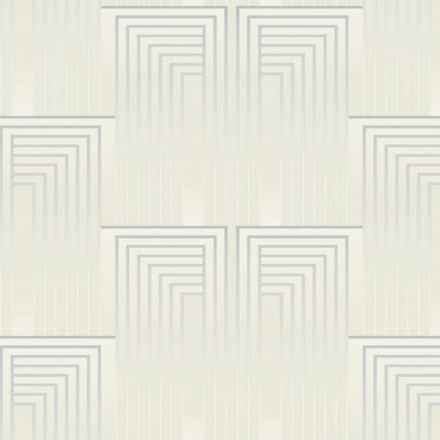York DT5074 Candice Olson After Eight Vanishing Dusty Blue/Silver - tapeta w geometryczny wzór