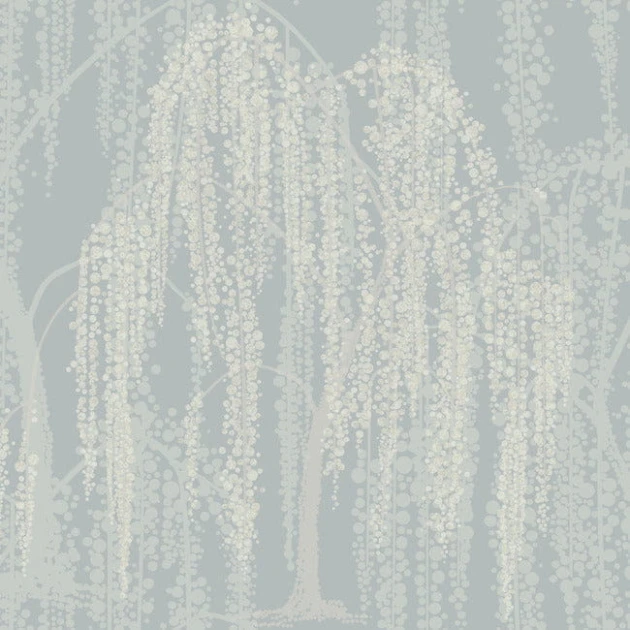York DT5063 Candice Olson After Eight Willow Glow Smokey Blue - tapeta w płaczącą wierzbę