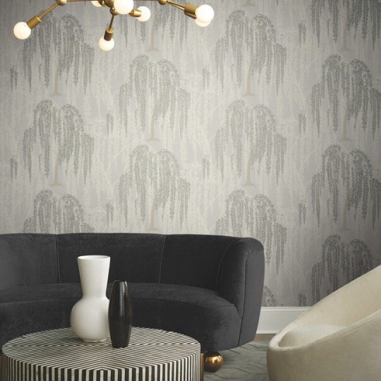 York DT5064 Candice Olson After Eight Willow Glow Light Taupe - tapeta w płaczącą wierzbę