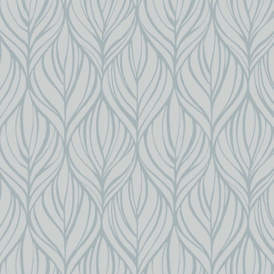 York DT5083 Candice Olson After Eight Palma Smokey Blue/Silver - tapeta w roślinny motwy