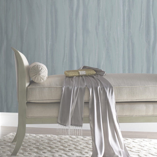 York DT5031 Candice Olson After Eight Fantasy Faux Bois Blue/Silver - tapeta imitująca drewnianą strukturę