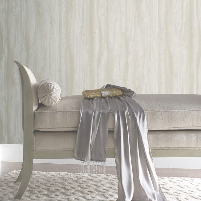 York DT5033 Candice Olson After Eight Fantasy Faux Bois White/Pearl - tapeta imitująca drewnianą strukturę