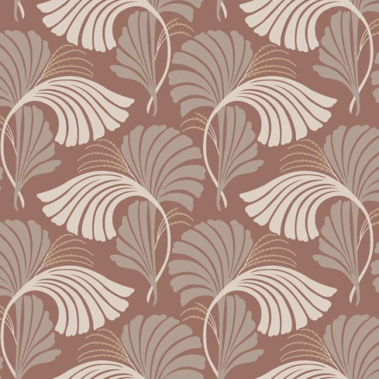 York DT5131 Candice Olson After Eight Dancing Leaves Clay - tapeta w liście