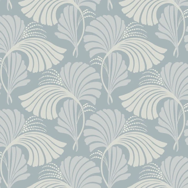 York DT5132 Candice Olson After Eight Dancing Leaves Light Blue - tapeta w liście