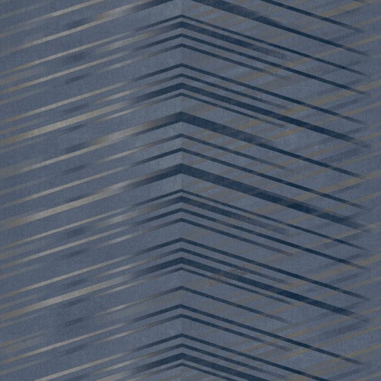 York DT5053 Candice Olson After Eight Glistening Chevron Paper Navy - tapeta we wzór jodełki