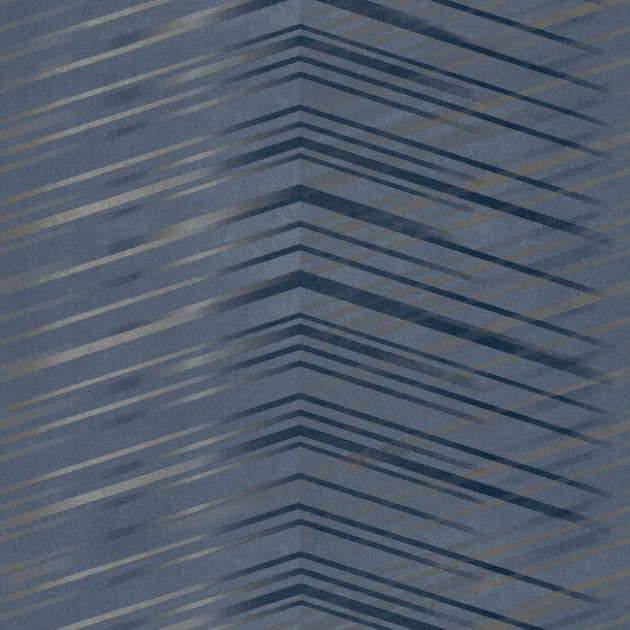York DT5053 Candice Olson After Eight Glistening Chevron Paper Navy - tapeta we wzór jodełki
