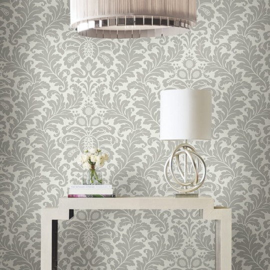 York DT5041 Candice Olson After Eight Modern Romance Grey - tapeta w roślinny motyw