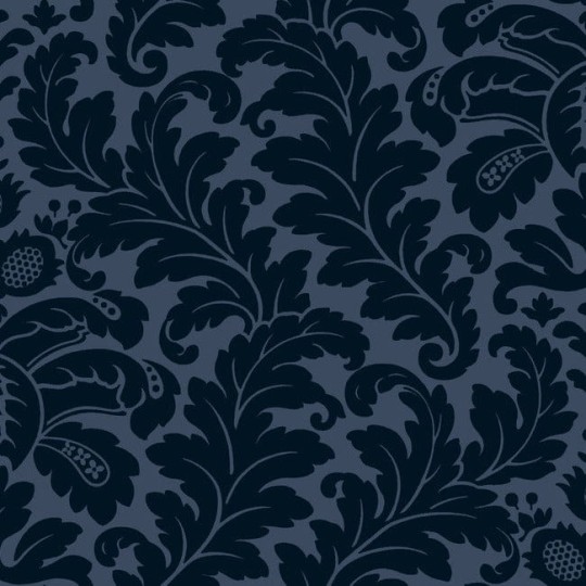 York DT5042 Candice Olson After Eight Modern Romance Navy - tapeta w roślinny motyw