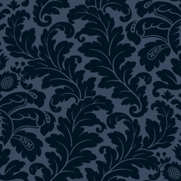 York DT5042 Candice Olson After Eight Modern Romance Navy - tapeta w roślinny motyw
