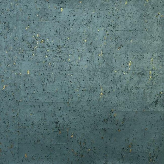 York DL2965 Candice Olson Natural Splendor Cork Teal - tapeta z efektem patyny