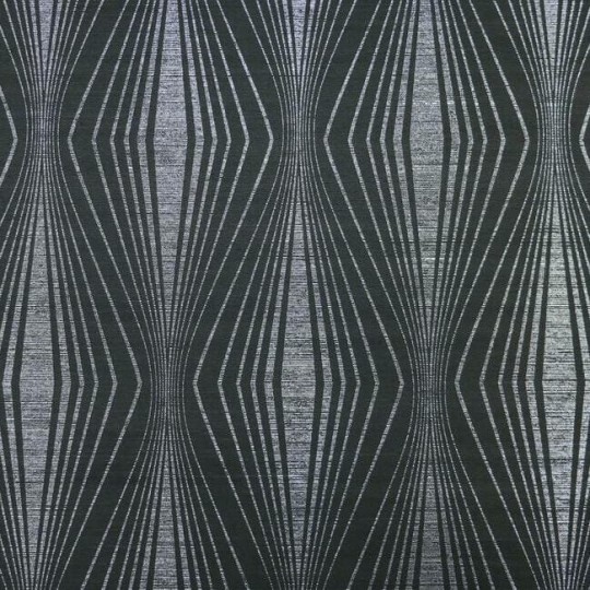 York DL2934 Candice Olson Natural Splendor Radiant Silver/Black - tapeta w geometryczny wzór w stylu art deco